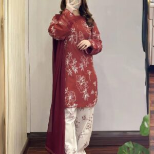 Cotton dress with skin Print